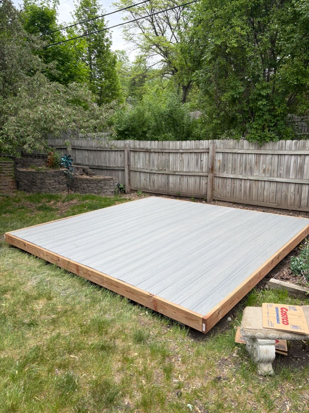 After: new composite platform deck built in the same spot